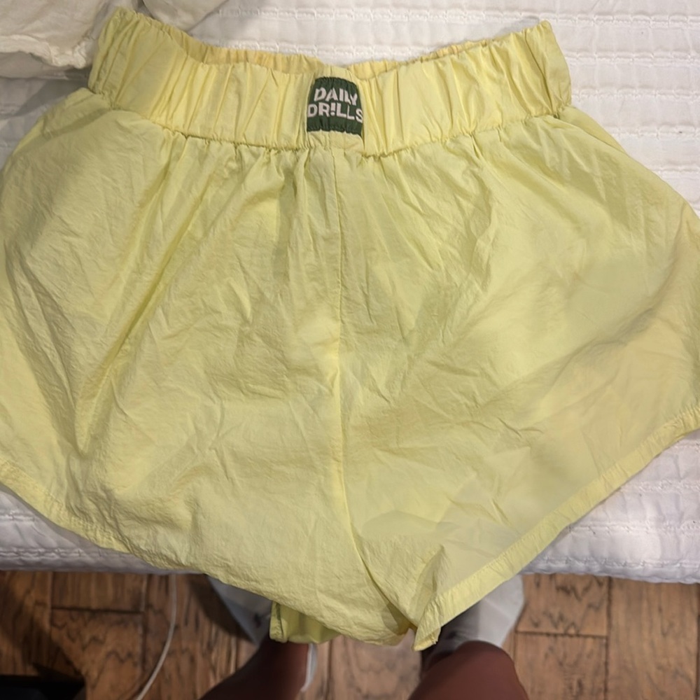 Daily Drills Yellow Women Shorts